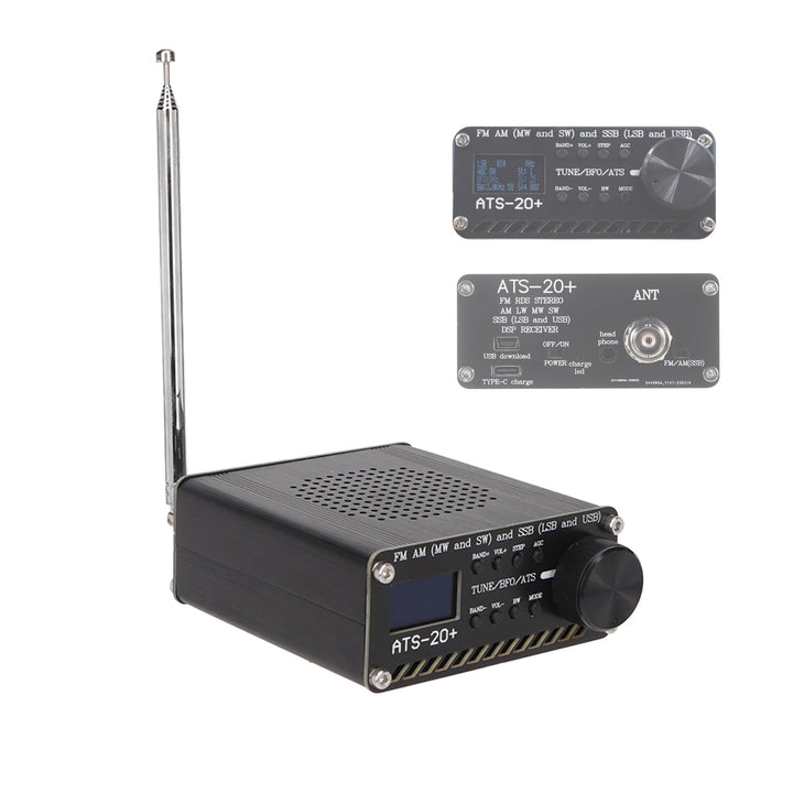 ATS 20 Plus Funkempfänger, Si4732 Tragbarer Kleiner Vollband-Funkempfänger FM AM MW SW und SSB LSB U
