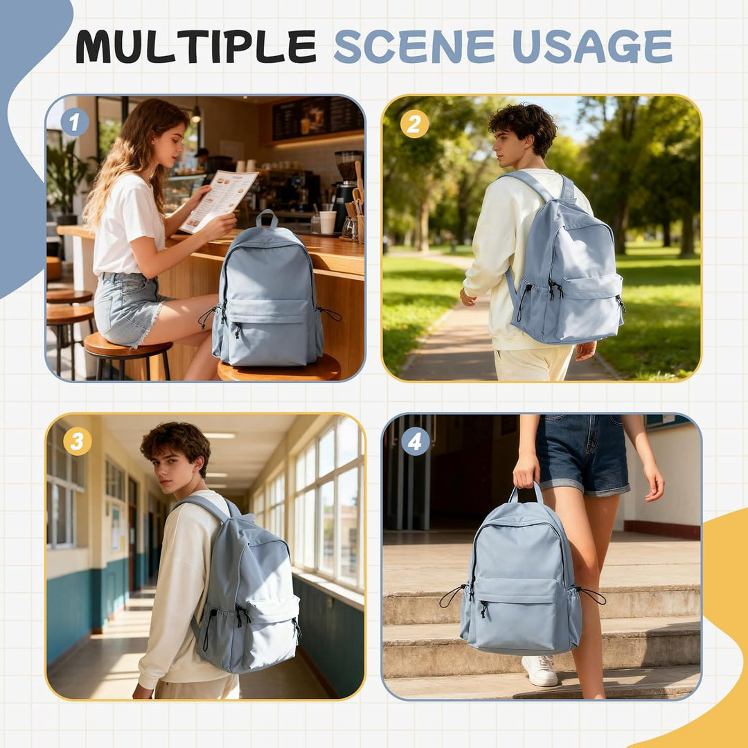 WEPLAN Schulrucksack Teenager Mädchen Rucksäcke Damen Schule Casual Schultaschen Unisex Schultasche