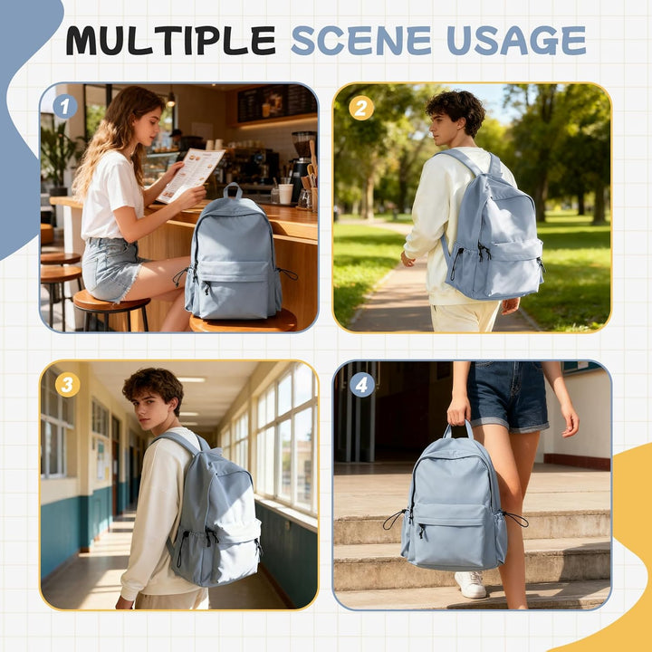 WEPLAN Schulrucksack Teenager Mädchen Rucksäcke Damen Schule Casual Schultaschen Unisex Schultasche
