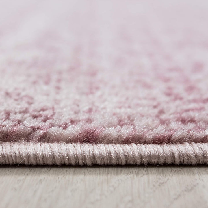 Carpetsale24 Teppich Wohnzimmer Unicolor - Einfarbig Pink Meliert 140 x 200 cm - Kurzflor Teppich Sc