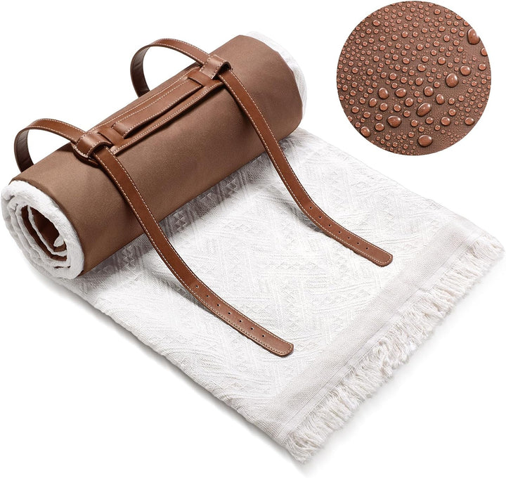 VitalCozy wasserdichte Picknickdecke, Outdoor-Decke, faltbar, 2-in-1, doppellagig, sanddicht, Strand