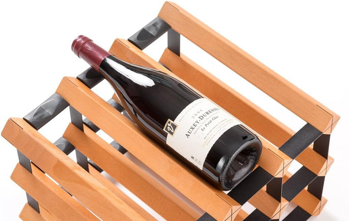 RAXI ™ Classic Premium Weinregal aus Holz mit luxuriösem Design/Flaschenregal für 9X Wein Flaschen -