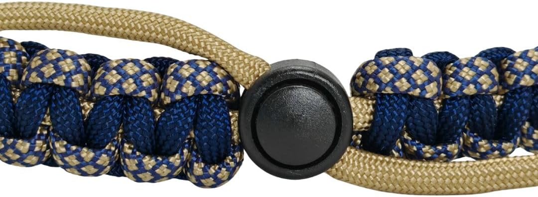 EM-Keramik-Halsband für Hunde & Katzen - Massanfertigung EM-Band Original US-Paracord (Blau, 61-70 c