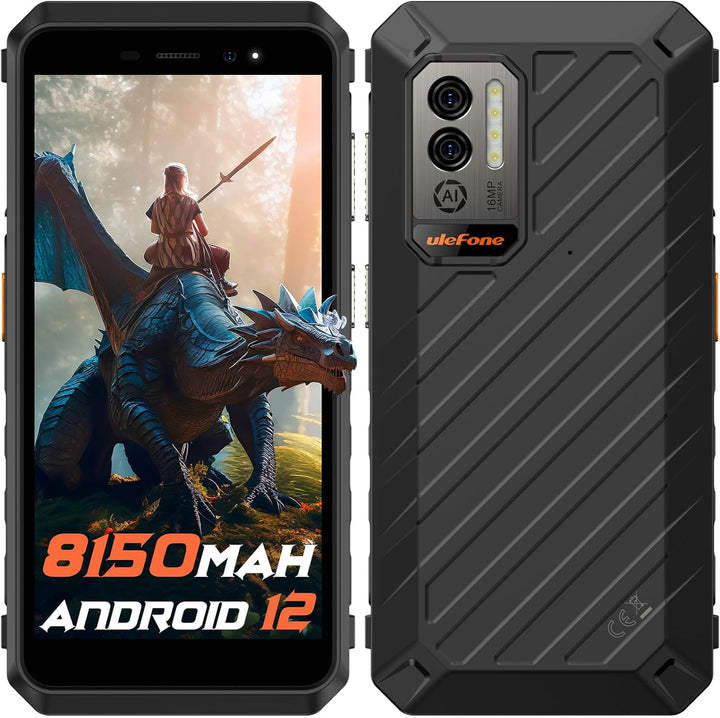Ulefone Armor Outdoor Handy Rugged Smartphone NFC 4g Black-2, Black-2