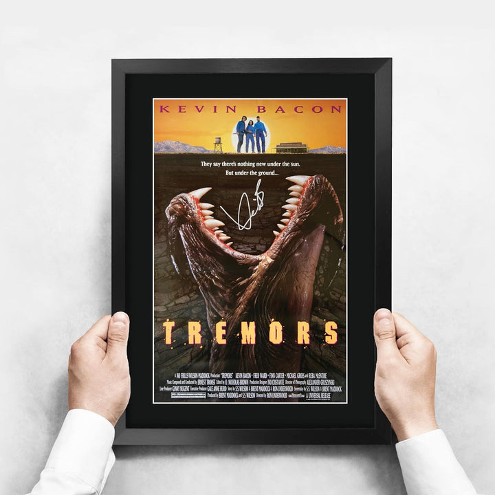 HWC Trading Tremors A3 Gerahmte Signiert Gedruckt Autogramme Bild Druck-Fotoanzeige Geschenk Für Kev