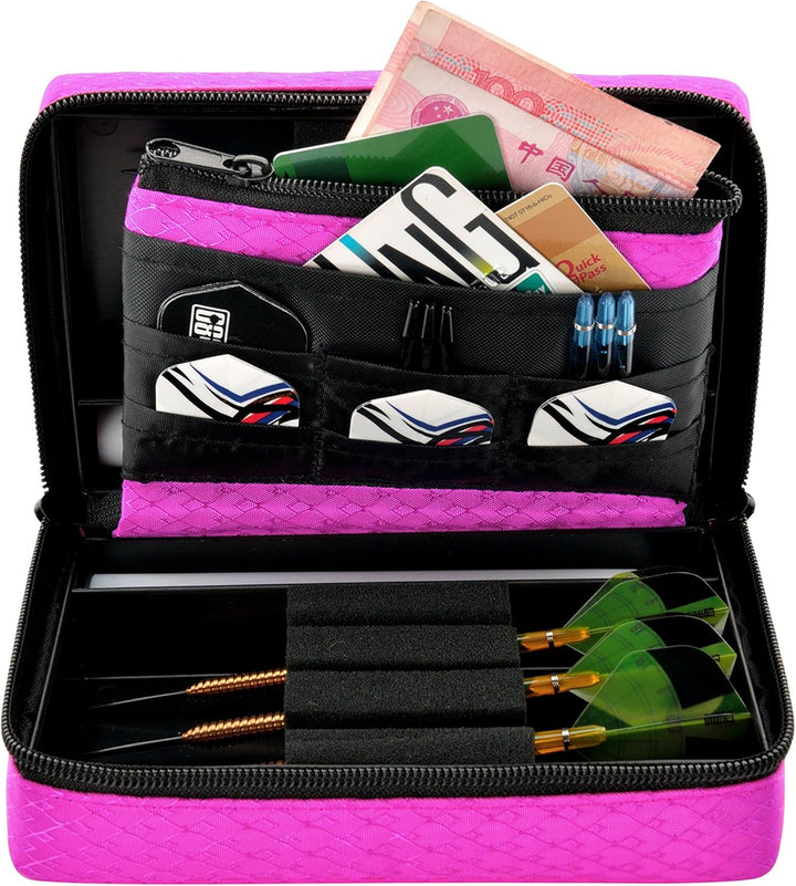 ONE80 Double Darttasche für Darts Dart Wallet Dart Cases Pink, Pink