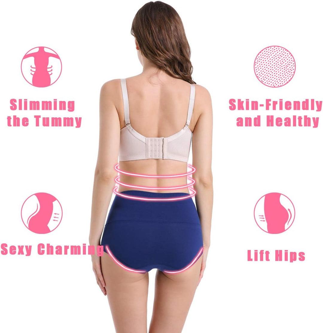 YaShaer Unterhosen Damen Baumwolle Hohe Taille Slips Hoher Taillenslip für Frauen Mehrpack S Mehrfar