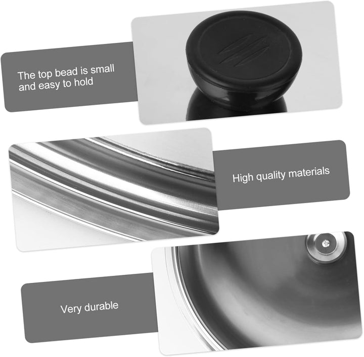 Hemoton Edelstahldeckel Universaldeckel Anti Hot Topfdeckel Verdicken Pfannendeckel mit Dampfloch fü