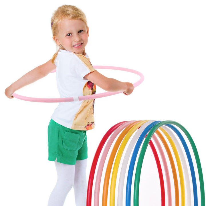 HOOPOMANIA Kinder Hula Hoop Reifen einfarbig [Ø60cm - Ø80cm] Hula Hoop für Kinder bunt Rosa Ø80cm, R