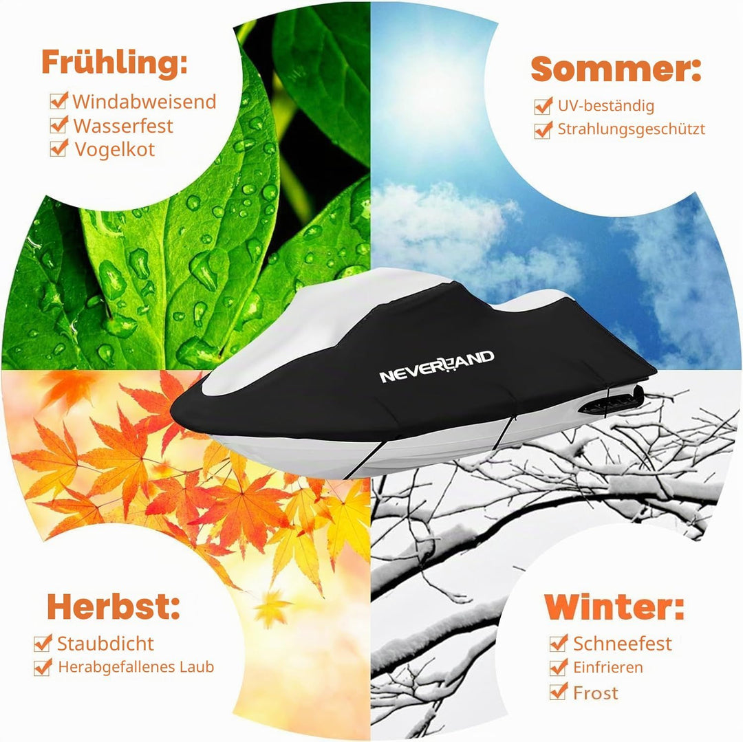 Jet Ski Bootsabdeckung Neverland 210D Bootspersenning Jet Ski Cover wasserdichte Motorbootabdeckung