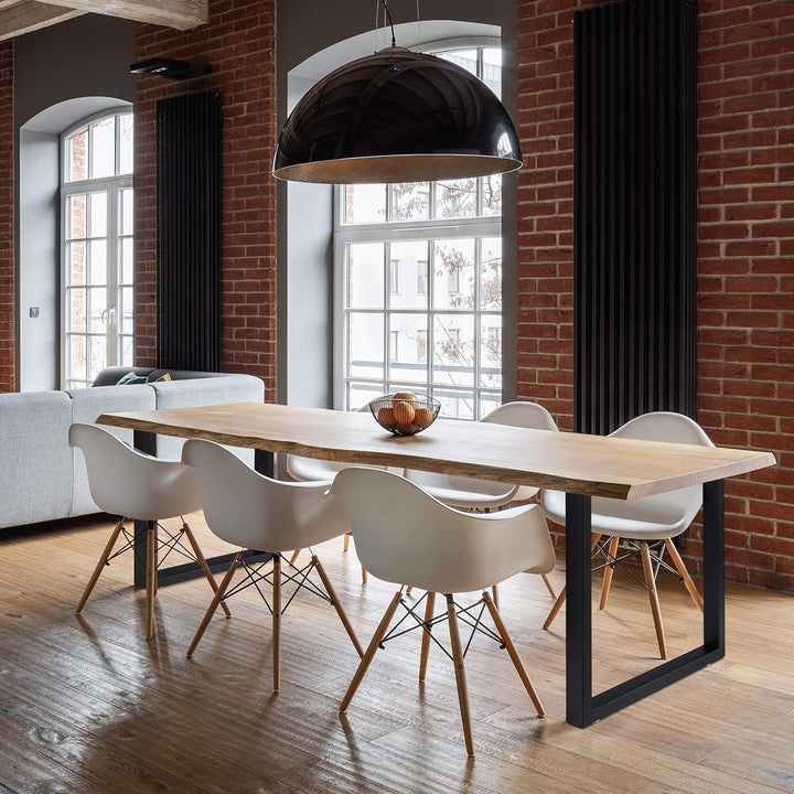 Relaxdays Tischkufen 2er Set, BxH: 100x72 cm, Metall Tischbeine Schreibtisch, Esstisch, Couchtisch,