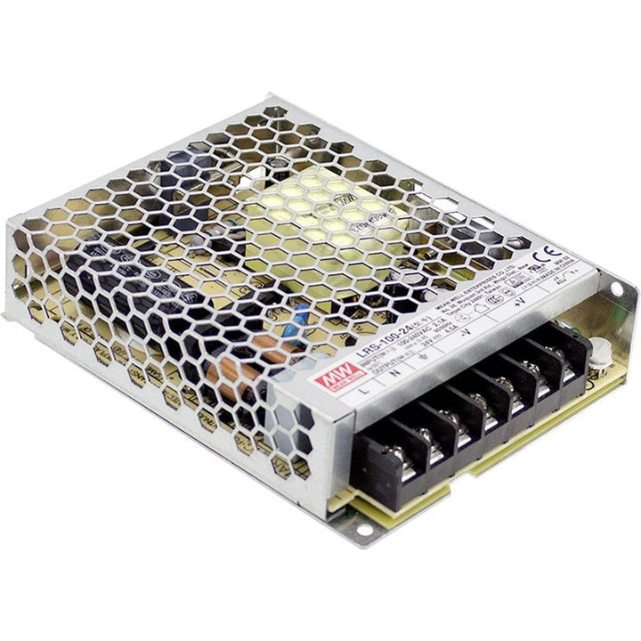 Mean Well LRS-100-24 Schaltnetzteil, Einzelausgang, 24 V, 4,5 A, 108 W, 12,9 cm L x 9,7 cm B x 3 cm