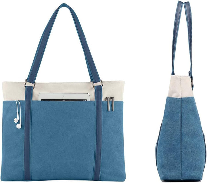 BAG WIZARD Damen S306923 Laptop-Tragetasche für die Arbeit Blau, Blau