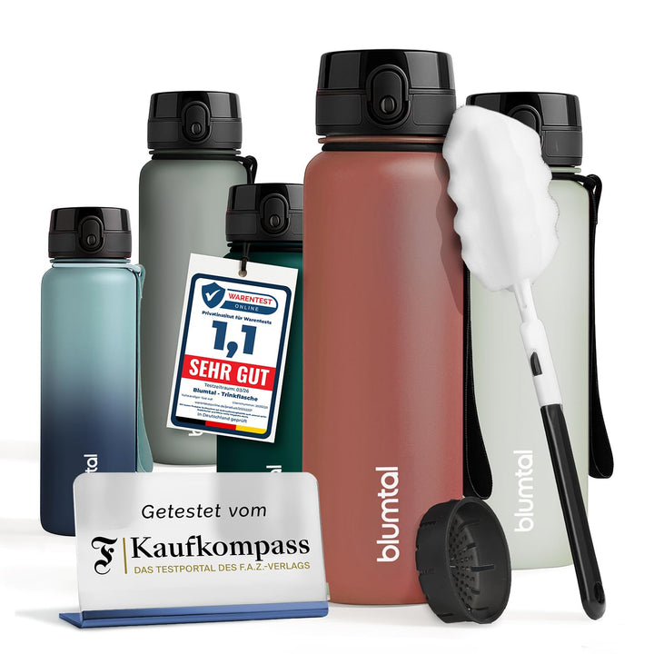 Blumtal Premium Trinkflasche 1l - bruchsichere &amp; auslaufsichere Trinkflasche Sport &amp; Outdoor - Sport