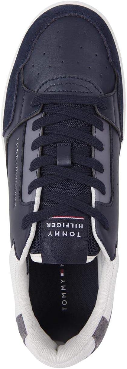 Tommy Hilfiger Herren Cupsole Sneaker TH Basket Core Rwb Schuhe 40 EU Desert Sky, 40 EU Desert Sky