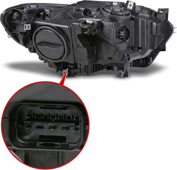 HELLA 1EG 010 741-071 FF/Halogen-Hauptscheinwerfer - links - für u.a. BMW 1 (F20) Links Halogen, Lin