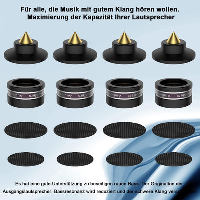 Brollitest Lautsprecher Spikes,4 Satze Hohe Verstellbar Subwoofer Lautsprecher Füsse,for Audioverstä