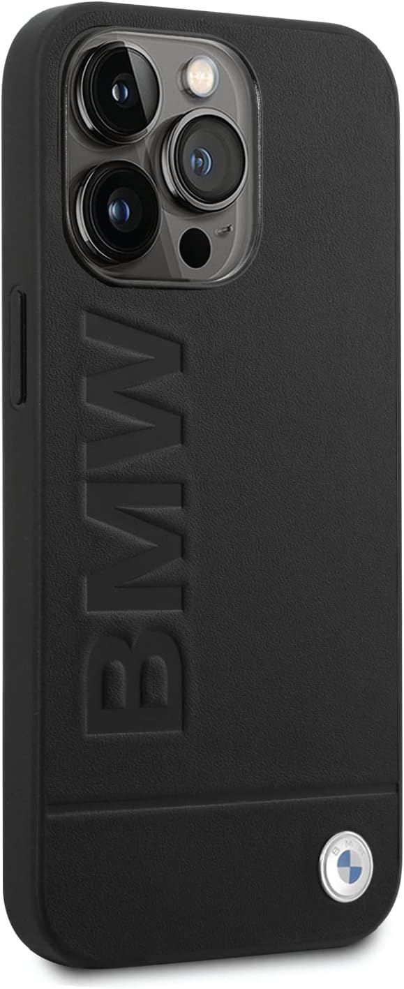 BMW BMHMP14LSLLBK hülle für iPhone 14 Pro 6, 1'' schwarz-Black hardcase Signature Logo Imprint, Navy