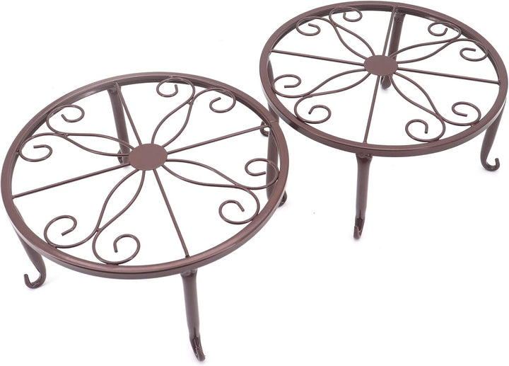 Gearific 4 Stück Metall Pflanzenständer, Eisen Pflanzenhalter, Blumentopfständer für Indoor Outdoor