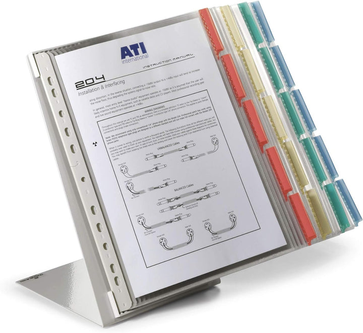 Durable Sichttafelständer Function Table für 20 Sichttafeln A4, 1 Stück, grau, 568410 Tisch 20 Tafel