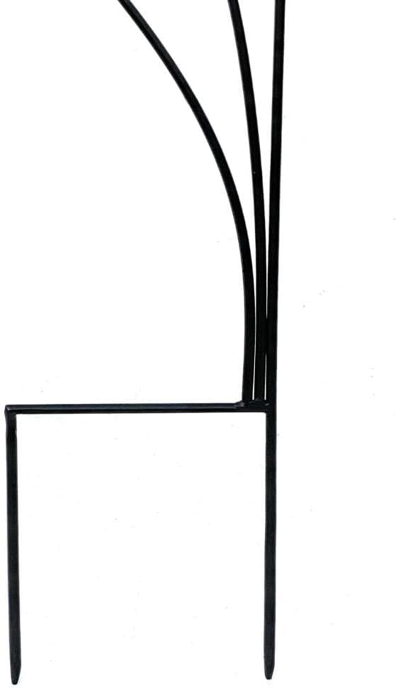 DanDiBo Design Rankhilfe Metall Rankgitter 140 cm Schwarz Frau Gracia Kletterhilfe Bodenstecker Blum