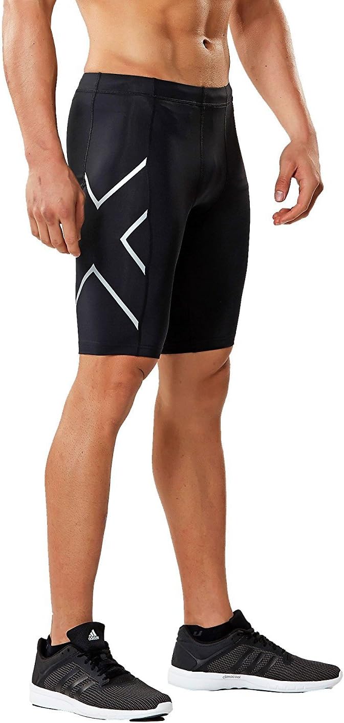 2XU Herren Core Compression Shorts XL Schwarz/Silber, XL Schwarz/Silber