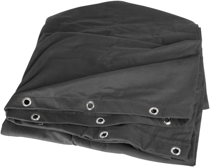 Adam Hall Accessories 0152 X 63 - Bühnenmolton B1 schwarz mit Ösen brüniert 6 x 3 m