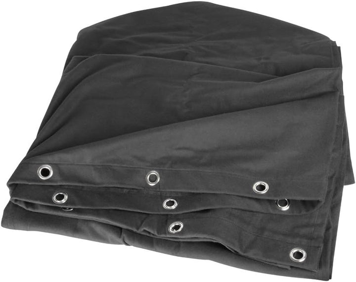 Adam Hall Accessories 0152 X 63 - Bühnenmolton B1 schwarz mit Ösen brüniert 6 x 3 m