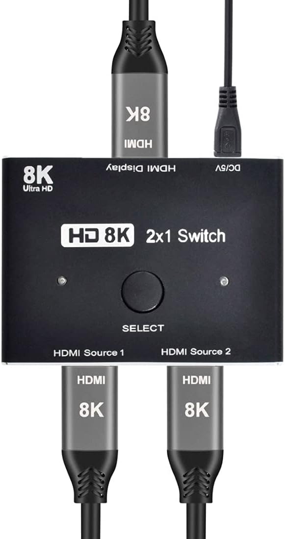 ChenYang CY HDMI Ultra-HD Konverter 8K@60hz kompatibler 2.1 Switch 2-IN-1-OUT UHD Hub Unterstützt HD