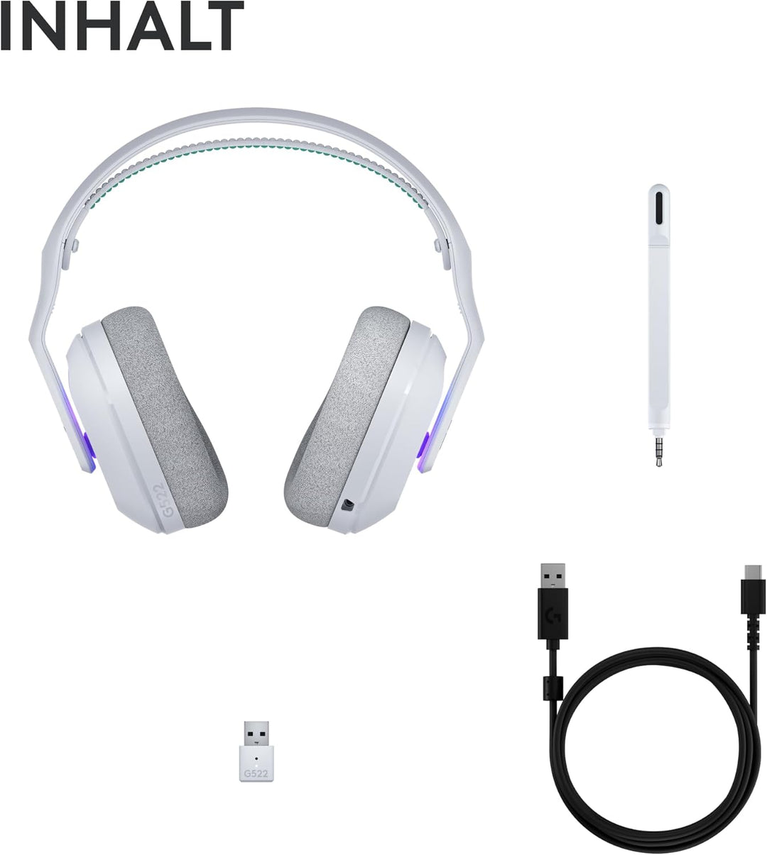 Logitech G G522 LIGHTSPEED kabelloses Gaming-Headset, LIGHTSYNC RGB, Mikrofon und erweitertem synchr