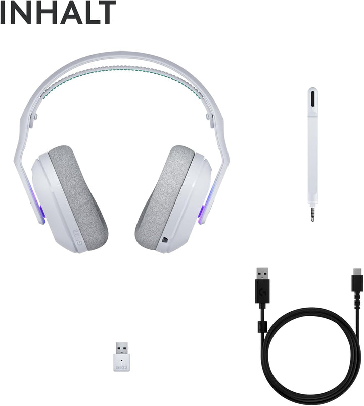 Logitech G G522 LIGHTSPEED kabelloses Gaming-Headset, LIGHTSYNC RGB, Mikrofon und erweitertem synchr