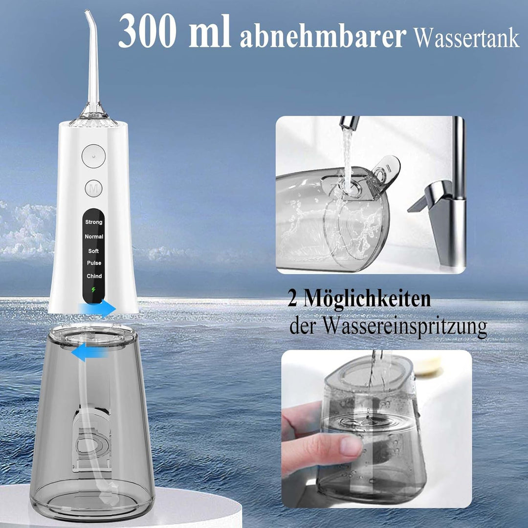 SURFOU Munddusche Kabellos Water Flosser for Teeth, Elektrische Wasserflosser für Zähne Oral Irrigat