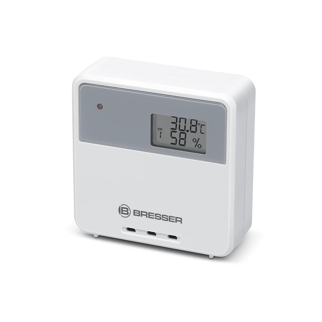 Bresser Funkwetterstation mit Farbwechsel, 256 Displayfarben, Wettervorhersage, Thermo-Hygrosensor,