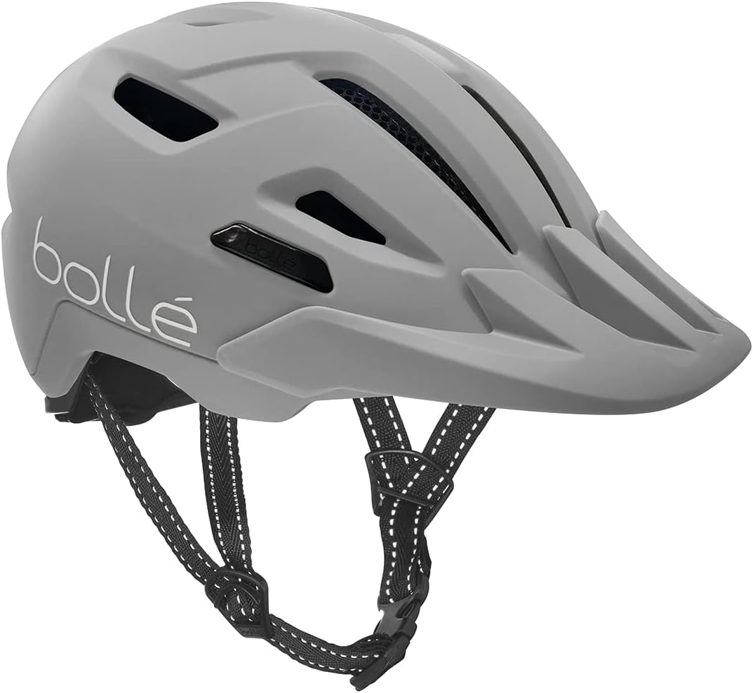 Bollé - Stance Cross, Bike Helmet, Urban Bike Helmet, Mountainbike Helmet, Visor Helmet Grey M, Grey