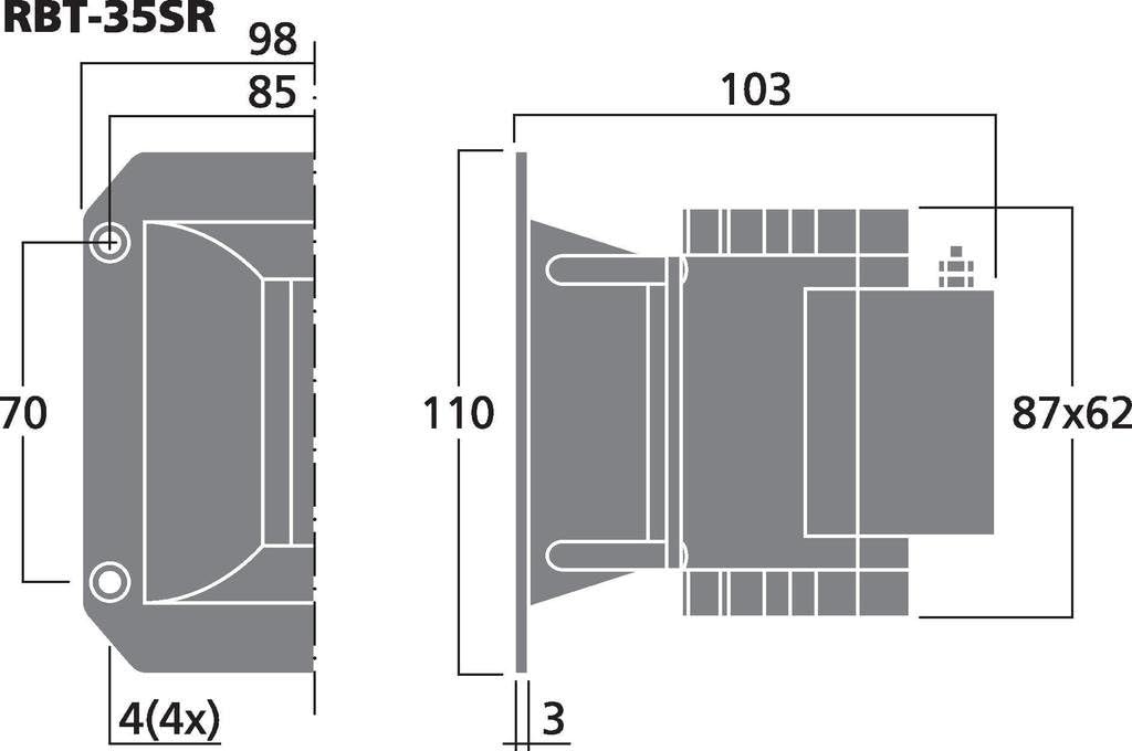Monacor RBT-35SR High-End Bändchenhochtönerhorn-Paar, selektiert, echtes Bändchen mit Neodym-Magnets