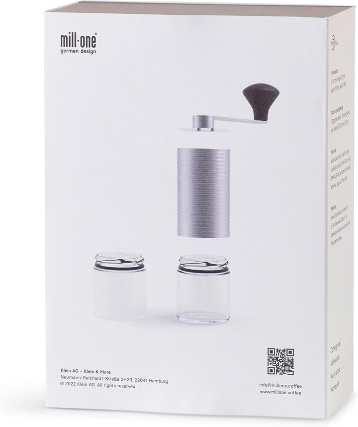 millone definite manuelle Kaffeemühle präzise Mahlgradeinstellung, zwei Edelstahl Mikrokugellager, k
