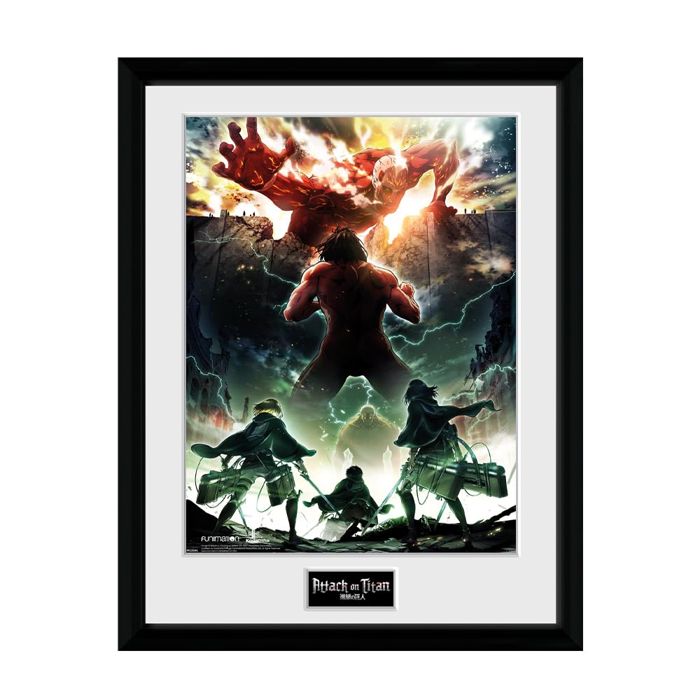 GB Eye Attack on Titan Season 2, Key Art Kunstdruck, gerahmt, 30 x 40 cm, verschiedene