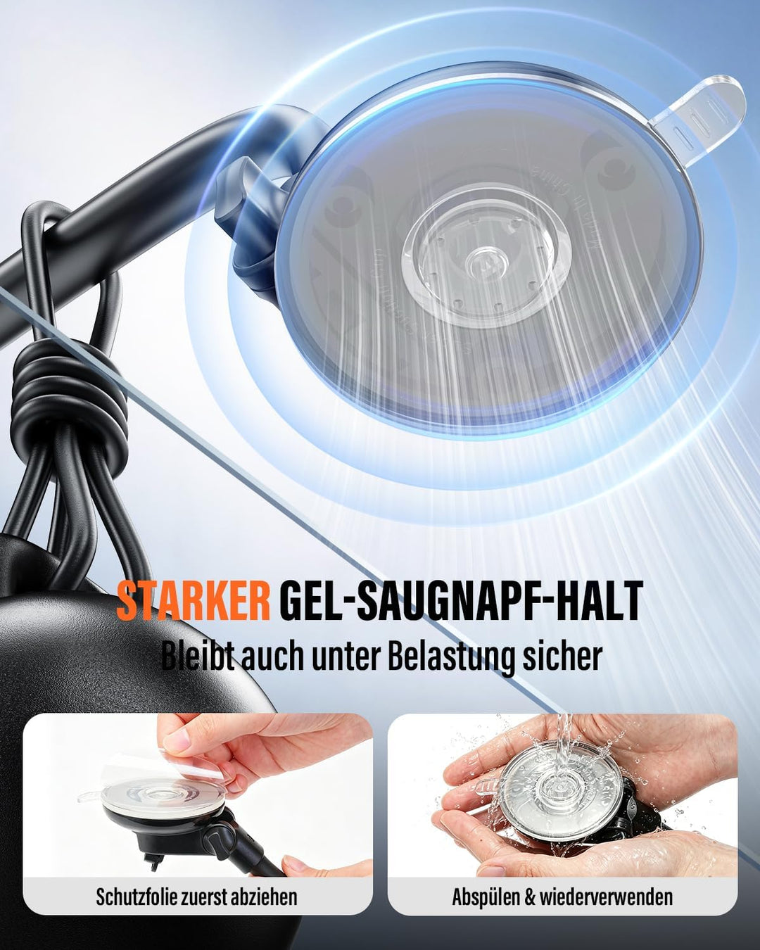 APPS2Car Magnetische Handyhalterung Auto für MagSafe, Langarm Saugnapf Windschutzscheibe & Armaturen