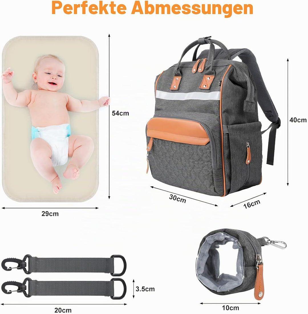 Romon Wickeltasche, Baby Wickelrucksack Lässige Rucksack Wickeltaschen Grosse Wickelrucksäcke Mommy