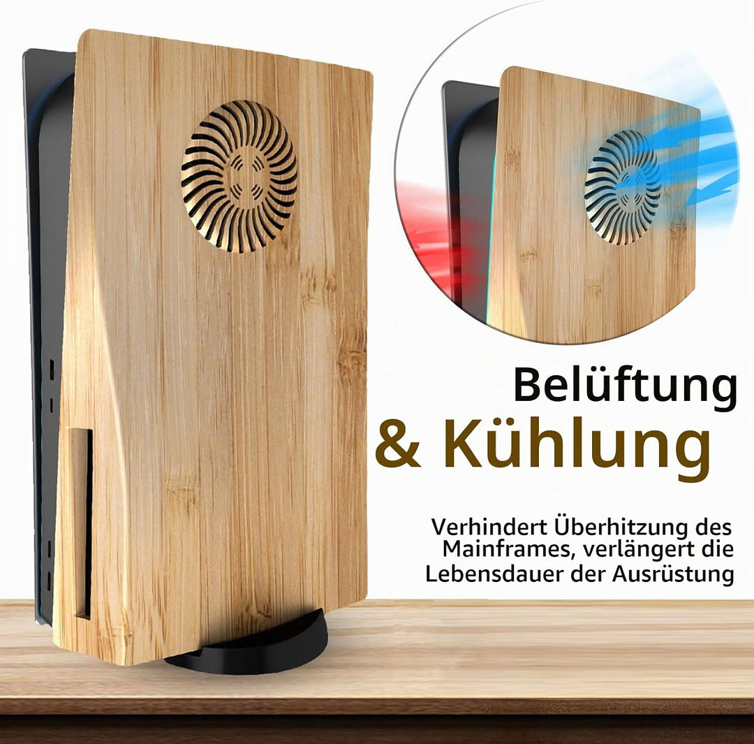 Miimall Cover Kompatibel mit PS5 Konsole Hülle mit Kühlöffnungen, Kratzfeste Ersatzplatte Harte Shel