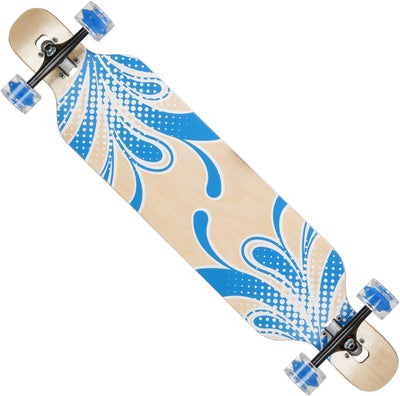 FunTomia Longboard mit 3 Flex Stufen Drop Through Cruiser Komplettboard Mach1 Speed Kugellager T-Too