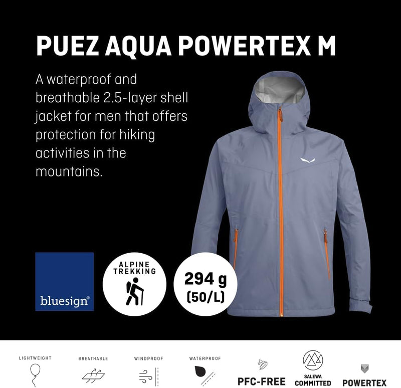 Salewa Herren Puez (Aqua 3) Ptx M Jkt Regenjacken 3XL CLOISONNE/0910, 3XL CLOISONNE/0910