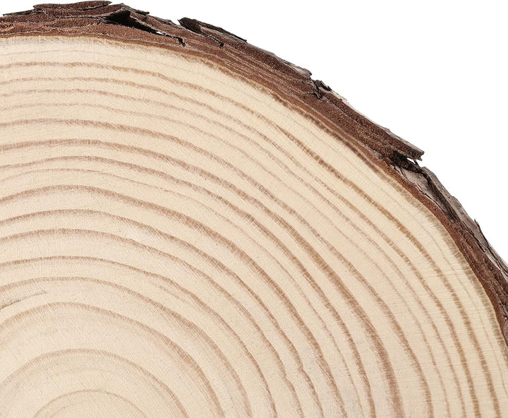 6 Stück 18-20cm Unvollendete Holzkreise, Natur Holzscheiben Rund Baumscheiben, Klein Holzscheiben zu