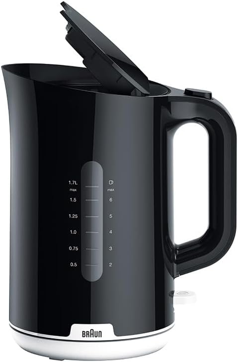 Braun Household Breakfast1 Collection Wasserkocher WK1100BK, 360° drehbar, Abnehmbarer Kalkfilter, 1