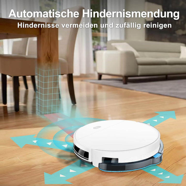 Saugroboter mit Wischfunktion bis zu 5500 Pa Anti-Tangle-Seitenbürste White-1, White-1