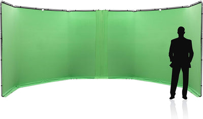 Manfrotto LL lb7622 4 m Panorama Hintergrund Cover Chromakey Grün & Panoramic Background Connection