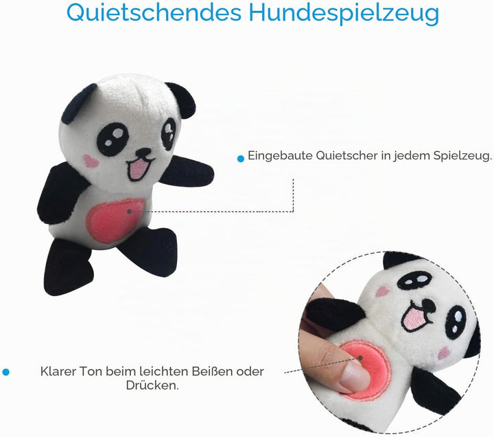 LEGEND SANDY Quietschendes Plüsch-Hundespielzeug-Set für Welpen, kleine gefüllte Welpen, Kauspielzeu