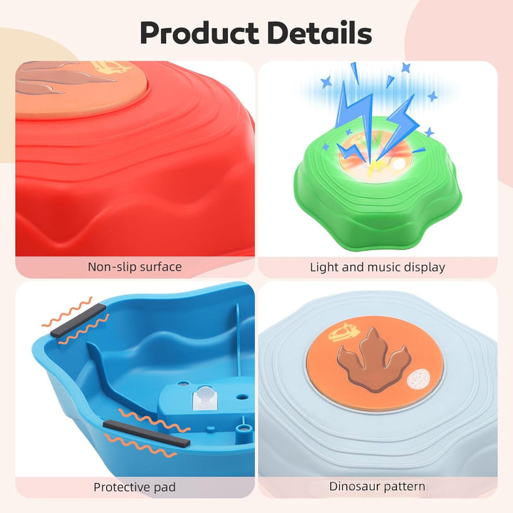 Balanciersteine für Kinder mit Licht und Musik 6er Rutschfest und Stapelstein Balance Steine Set Sen