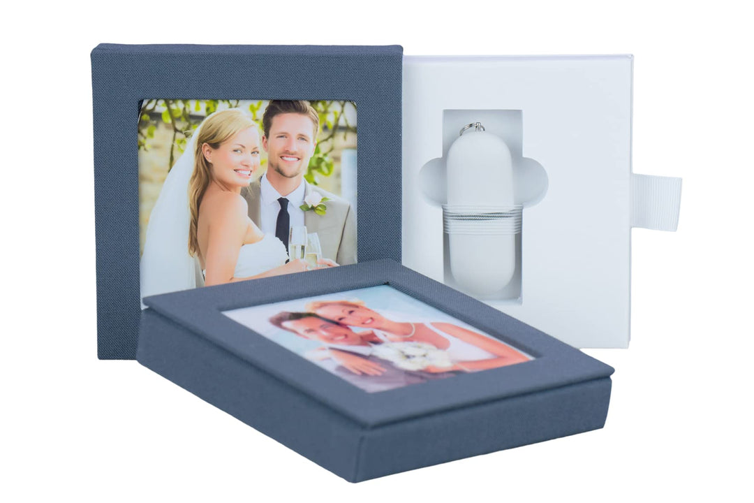 USB Aufbewahrungs Box personalisierbar. USB-Stick Geschenkbox zur Hochzeit und andere besondere Anlä