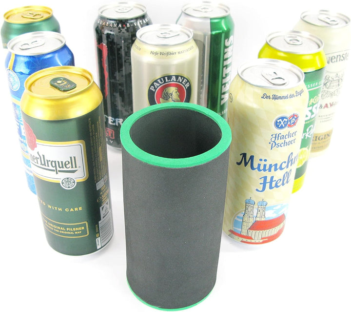 6er Set Getränkekühler 0,5l Dose schwarz - Bierkühler - Neoprenkühler - passgenau ~Dosenkühler~ für